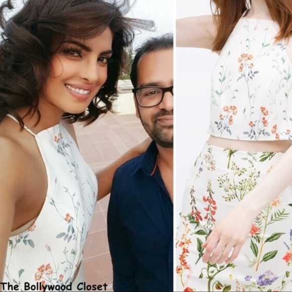 Zara Floral Crop Top Blouse Sz S (C01) - Picture 6 of 8